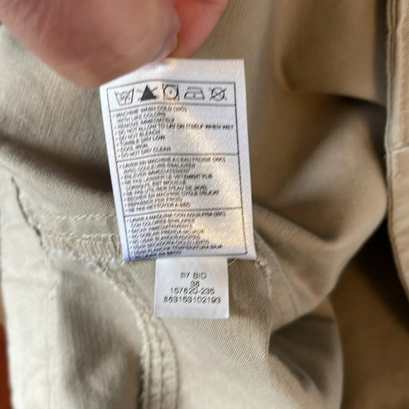 Nike Vintage Y2K Shorts Khaki Tan Twill Baggy Skater Embroidered Swoosh Logo 38 - Picture 9 of 11